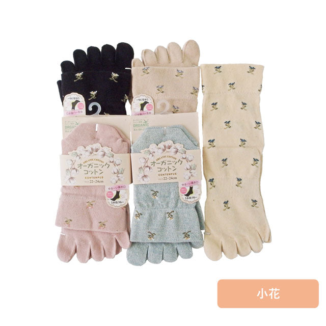 5本指レディースソックス オーガニックコットン 4足セット