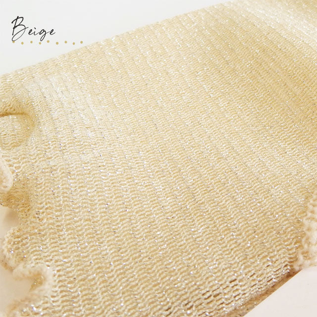 アームカバー 極薄 ストッキング UV チュールラメ メロー 50cm丈3双セット