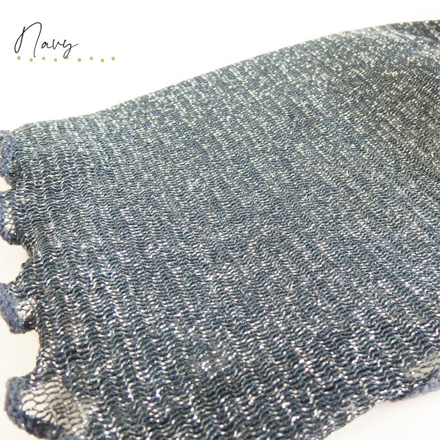 アームカバー 極薄 ストッキング UV チュールラメ メロー 50cm丈3双セット