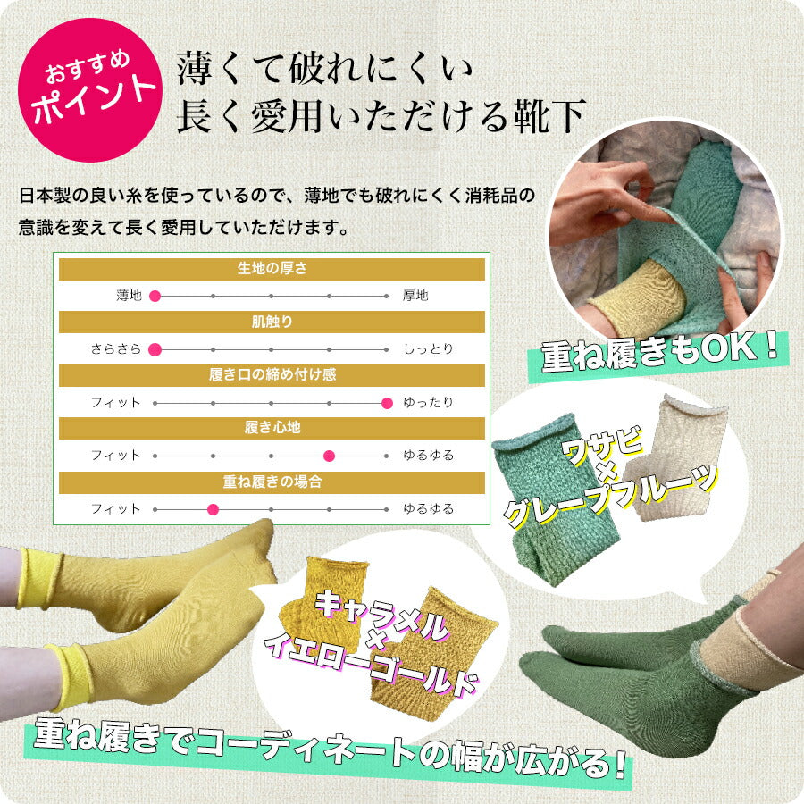 無地レディースソックス はだし+糸 同色3足セット サイズ22-25cm