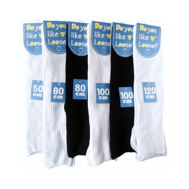 ルーズソックス レディース スーパールーズ 50cm丈 タック柄 2足セット