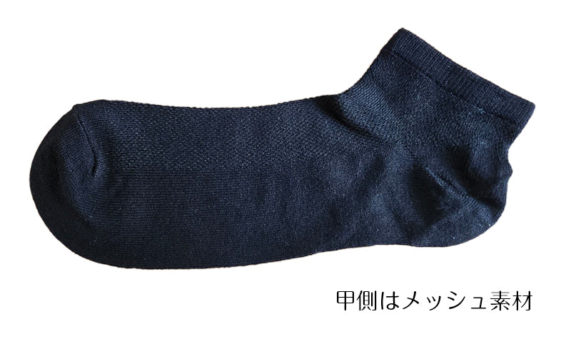 メンズ スニーカーソックス色おまかせ3足セット 瞬間冷 甲メッシュ