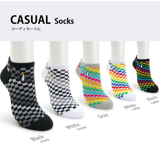 メンズスニーカーソックス*4足セット -キングペンギン-