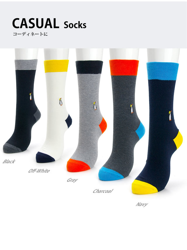 メンズ ソックスカジュアルソックス キングペンギン 4足セット