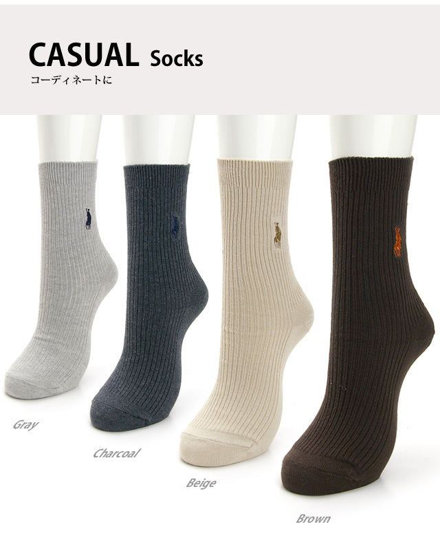 無地リブソックス-チャンピオンズスピリッツ*4足セット