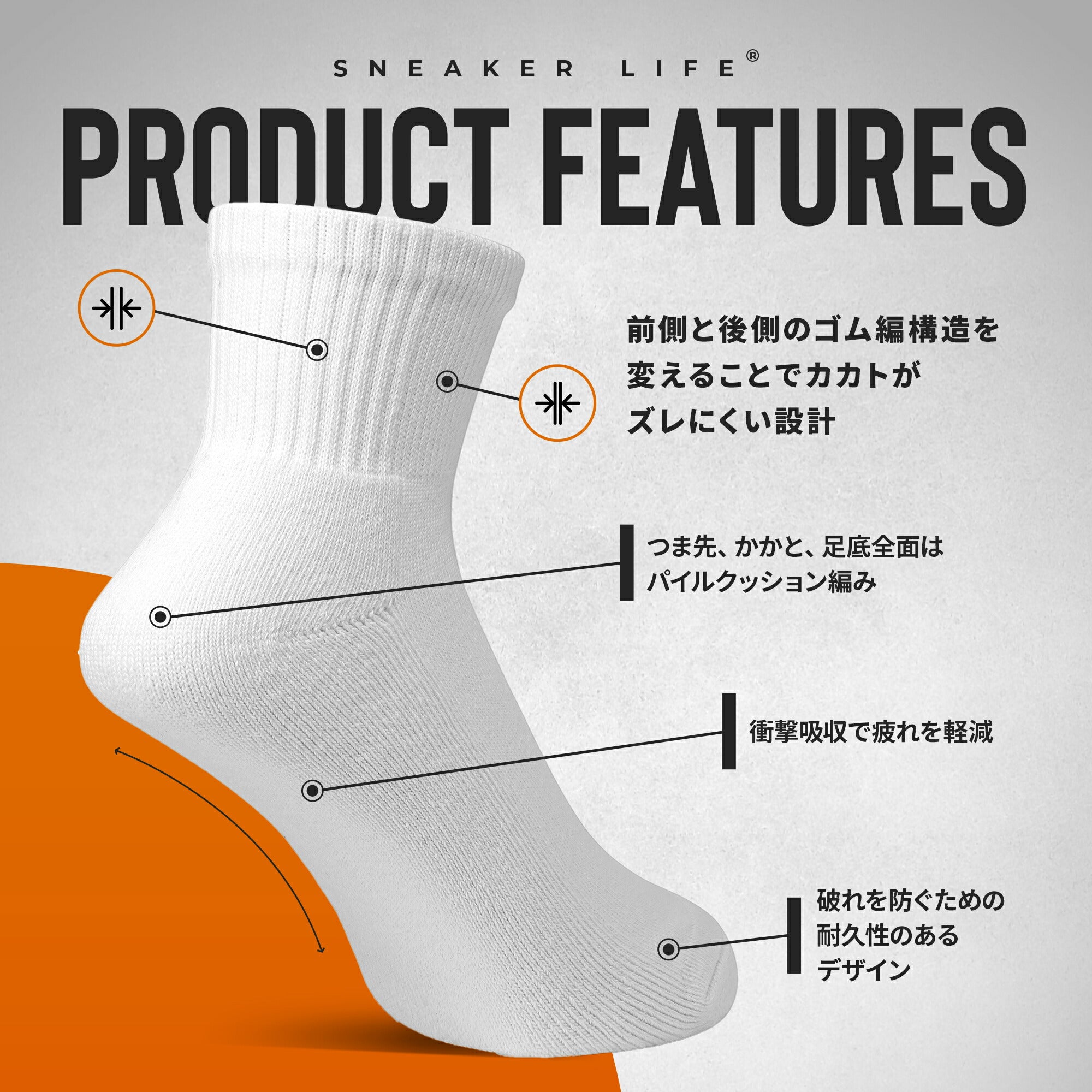 スニーカーソックス 3足セット S M L LL