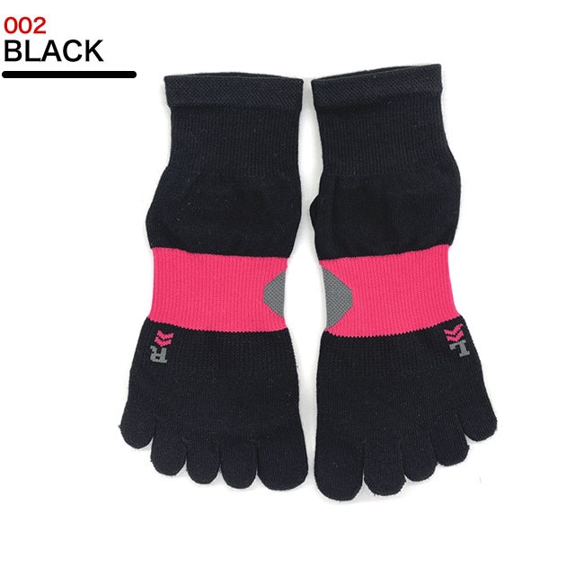 スベリ止め付き5本指レディースソックス 3足セット メッシュ