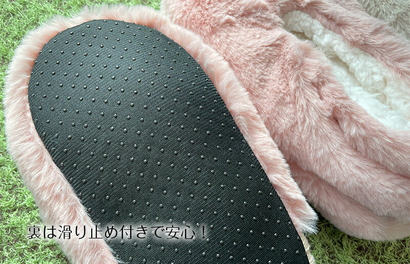 ルームシューズ  レディース 3足セット シャギー セット
