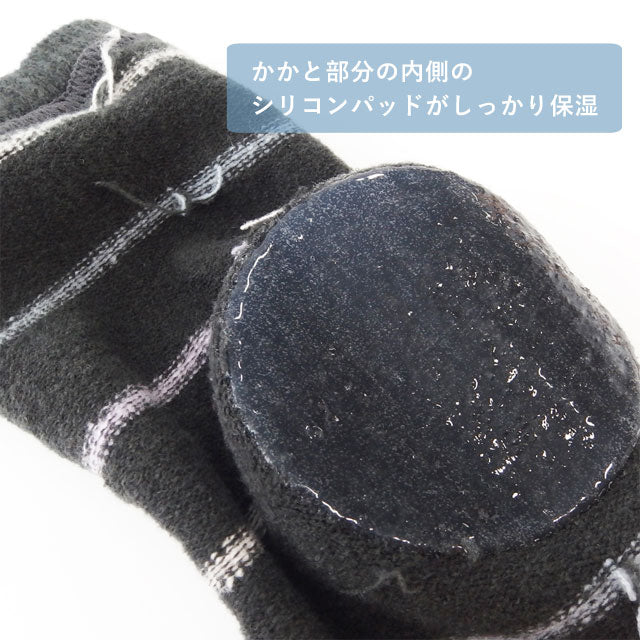 シリコン かかとケア クルーソックス トゥレス 3足セット