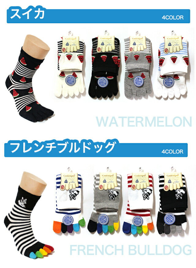 5本指ソックス メッシュ 3足セット メッシュ編みクルー丈