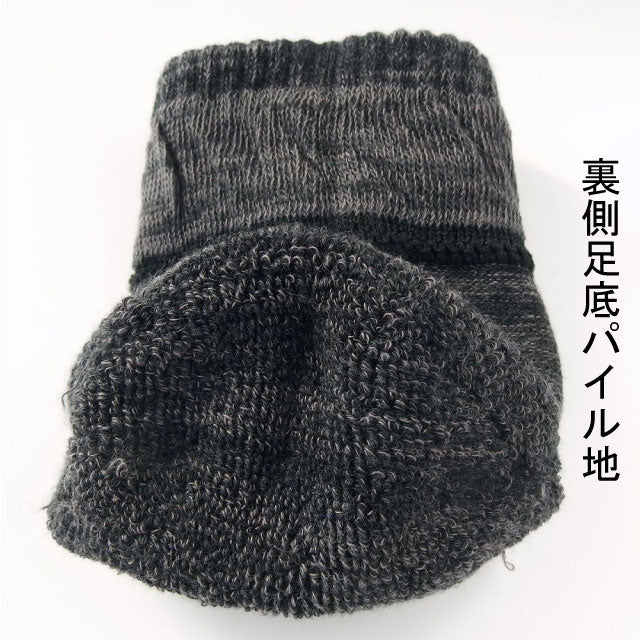 【アウトレット特別価格1,000円】 レディース 底パイルクォーター丈ソックス  4足セット