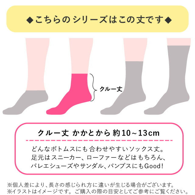 靴下 レディース クルー丈  4足セット