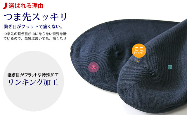 着圧ソックス メンズ ビジネス  4足セット【紳士】表糸綿100% 抗菌防臭